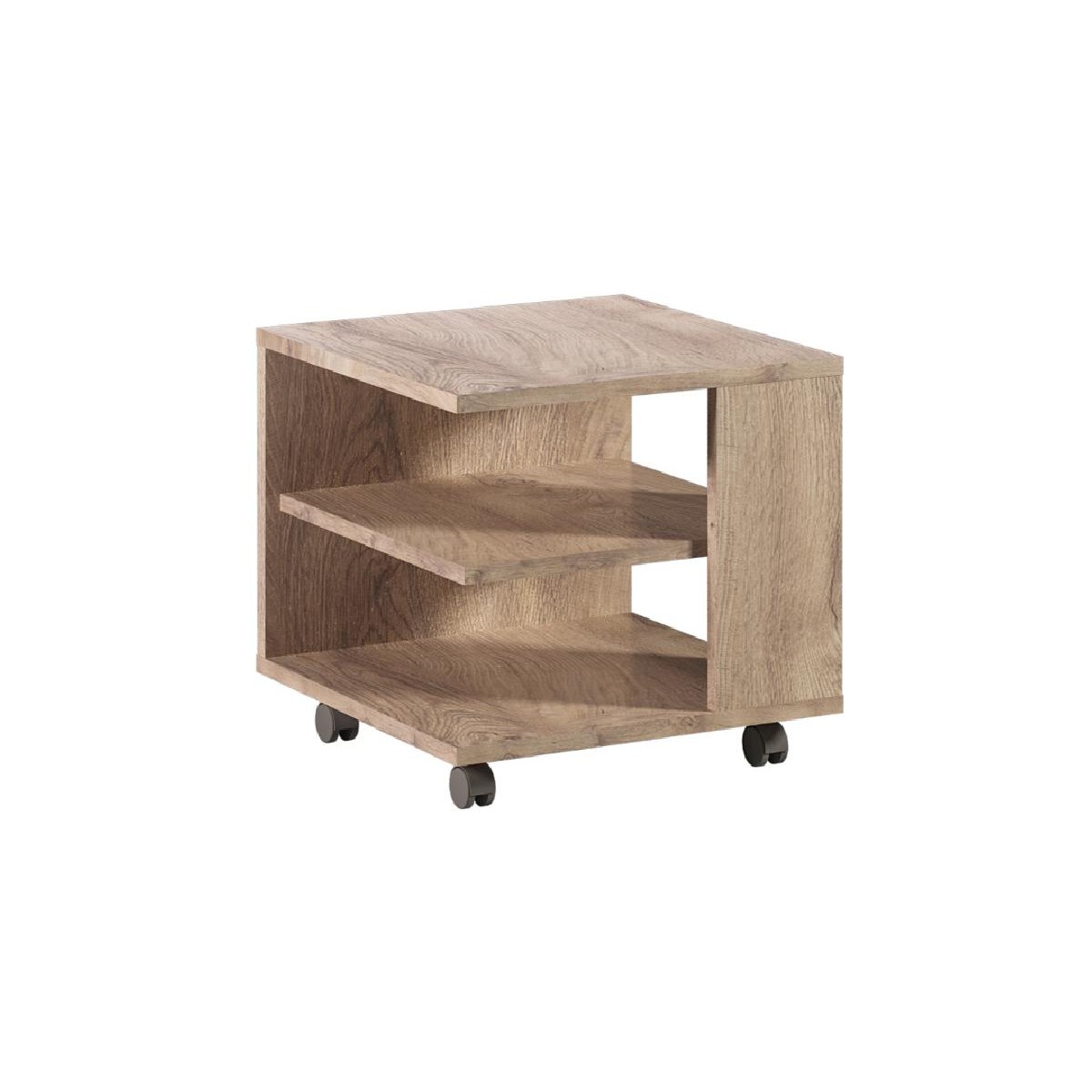 Τραπεζάκι τροχήλατο Kinder Δρυς premium 45x45x43εκ.
