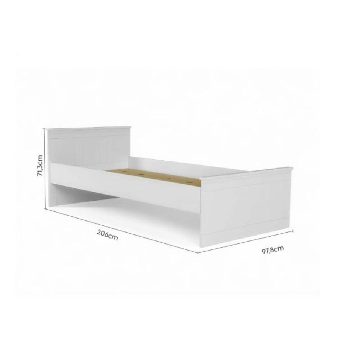 Κρεβάτι 90 MARTA Λευκό 206x71.3x97.8 Κρεβάτι 90 MARTA Λευκό 206x71.3x97.8