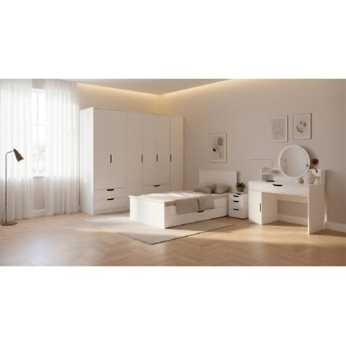 Κομοδίνο MARTA λευκό 40x40x54,6