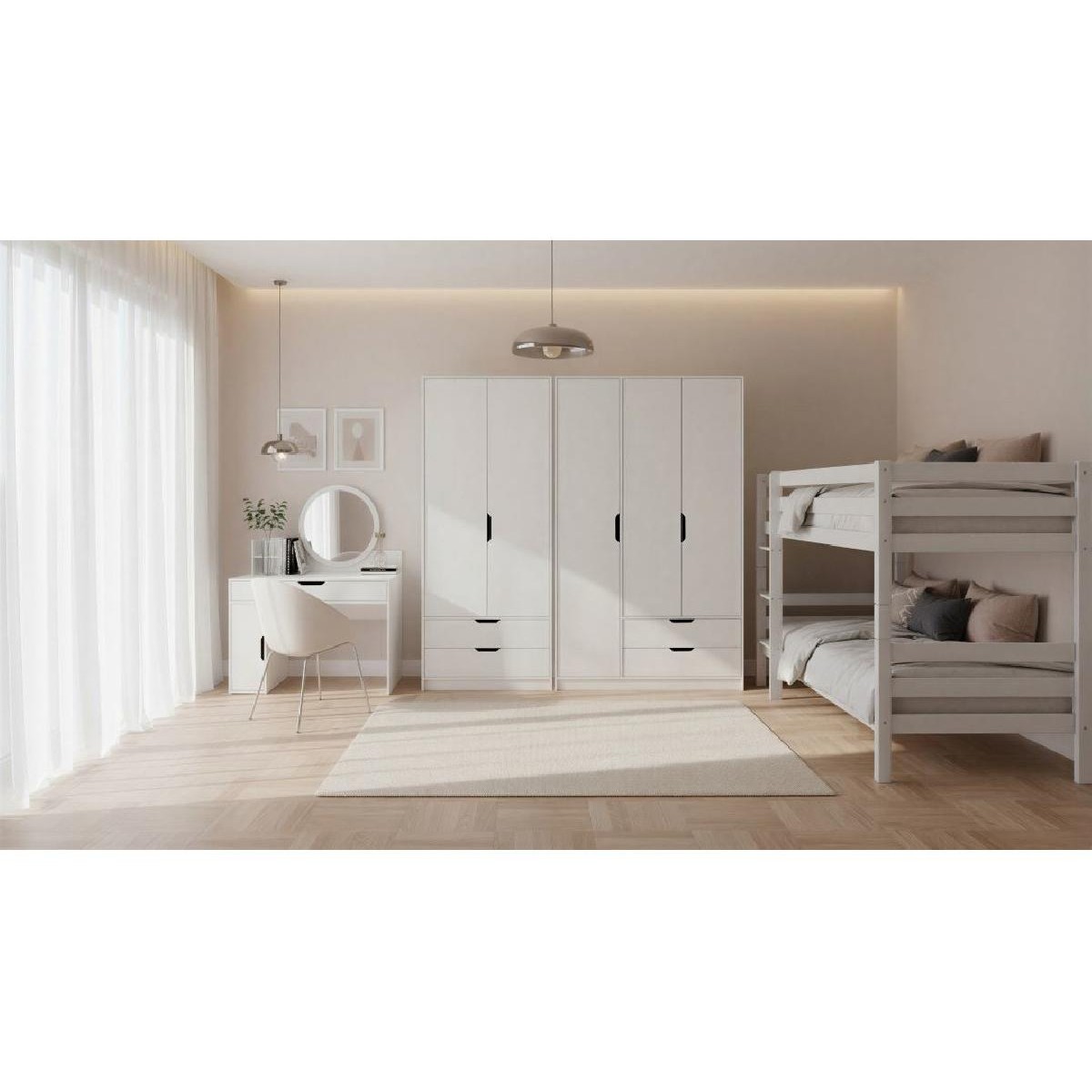 Κομοδίνο MARTA λευκό 40x40x54,6