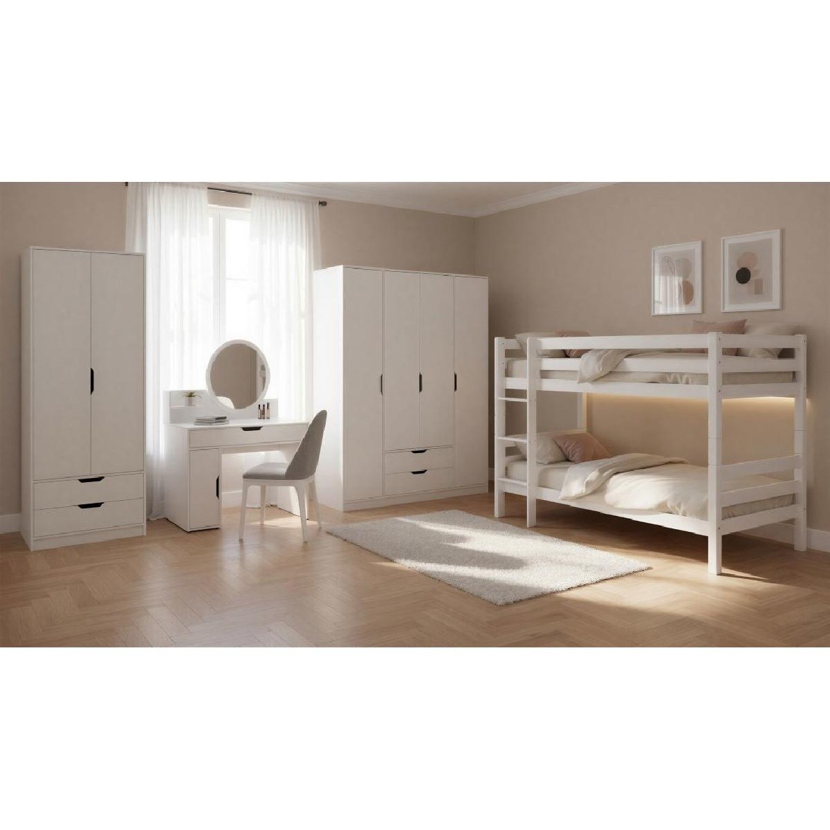 Κομοδίνο MARTA λευκό 40x40x54,6