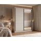Συρόμενη ντουλάπα με καθρέφτη SLIDE 200 Cashmere 200x60x215
