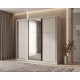 Συρόμενη ντουλάπα με καθρέφτη SLIDE 240 Cashmere 240x60x215