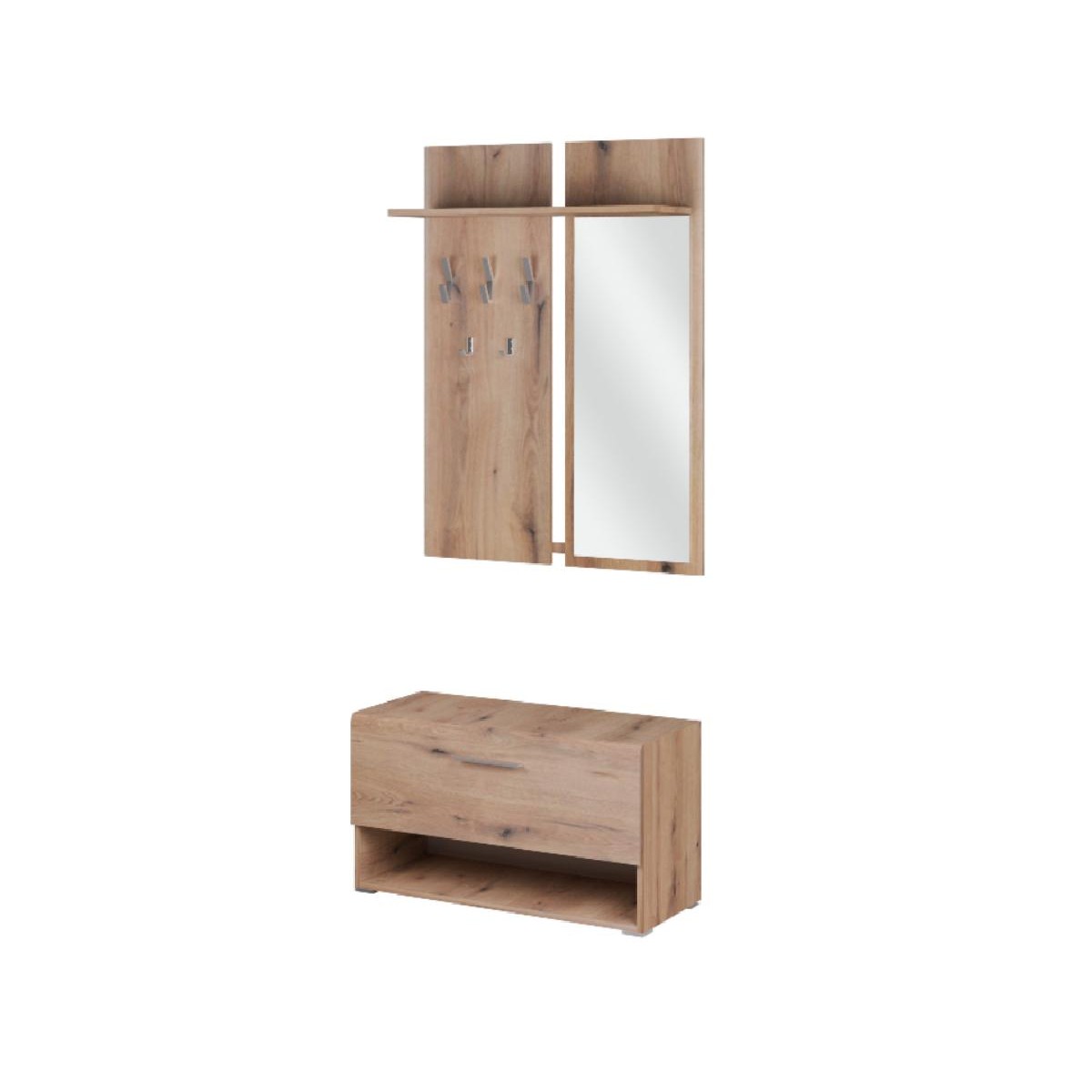 Έπιπλο εισόδου με καθρέφτη DONATELO artisan 90x37x209