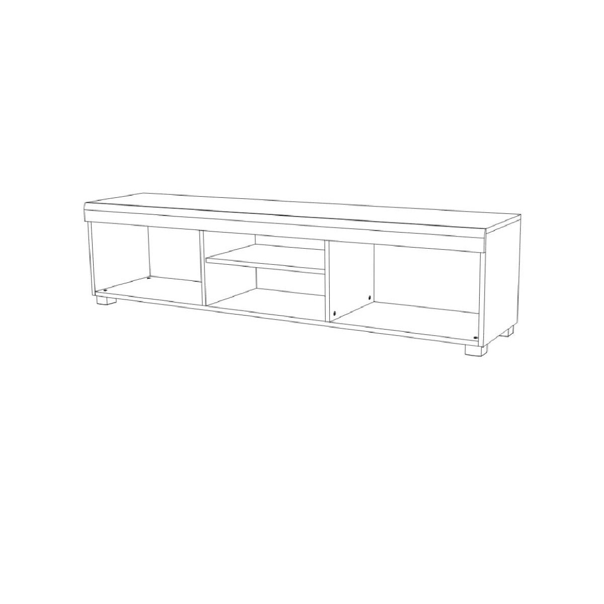 Έπιπλο TV BARCELONA artisan/ γκρι 180x40x45,5