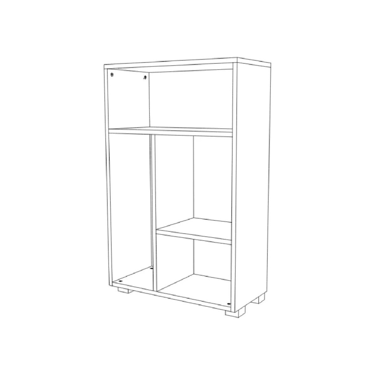 Επιδαπέδια βιτρίνα BARCELONA χρυσός δρυς/ λευκό γυαλιστερό 65x32x103