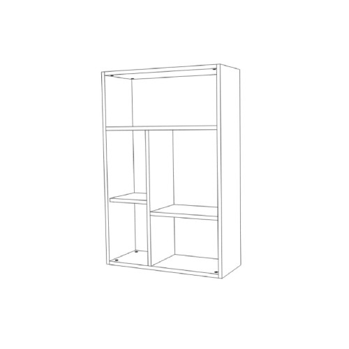 Επιτοίχια βιτρίνα BARCELONA artisan/ γκρι 65x27x99