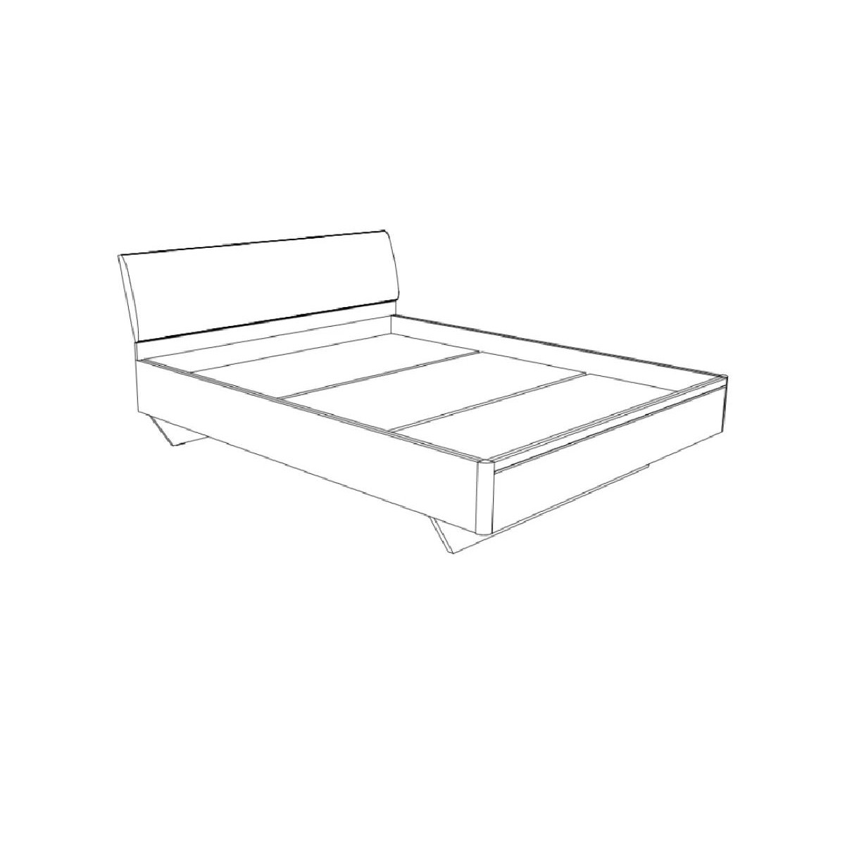 Κρεβάτι 160 KALIOPA premium δρυς/ λευκό 168x219x92