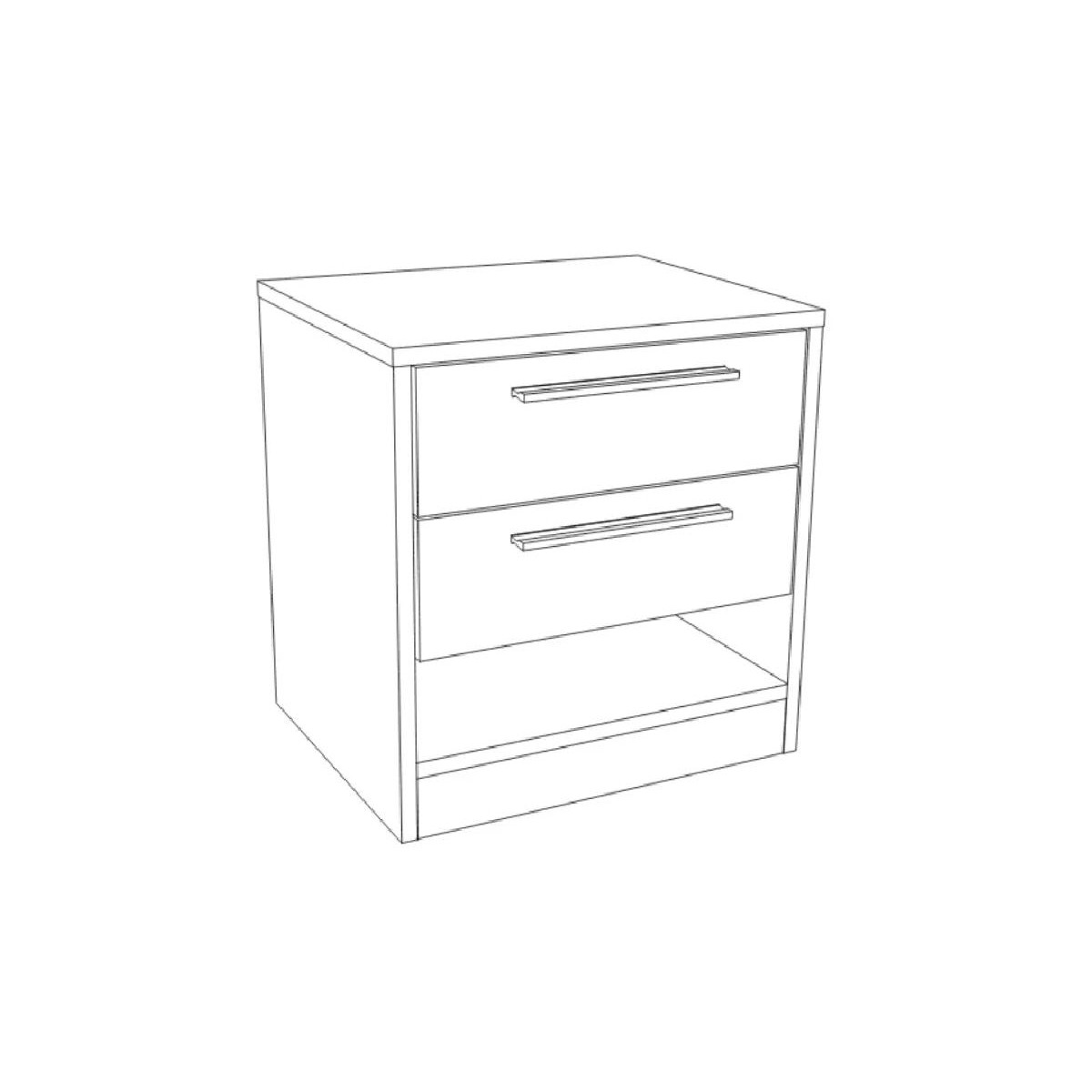 Κομοδίνο KALIOPA premium δρυς/ λευκό 50x40x52,4