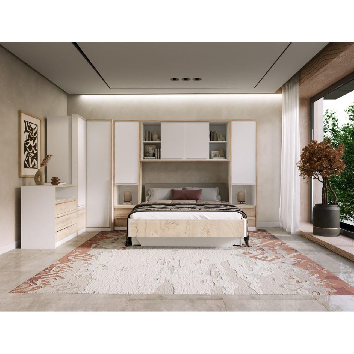 Επιτοίχια εταζιέρα KALIOPA λευκό 175x45,5x81