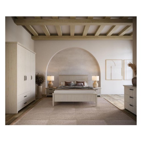 Ανοιγόμενη ντουλάπα με 2 συρτάρια RUSTIC 3V2F rustic λευκό 166,5x58x220