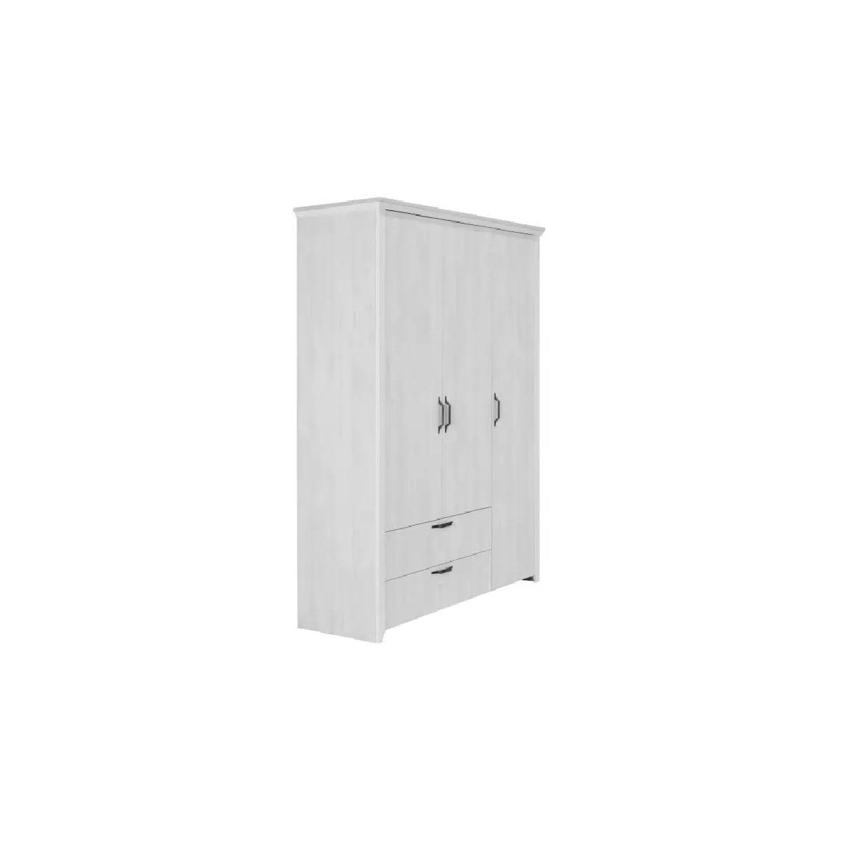 Ανοιγόμενη ντουλάπα με 2 συρτάρια RUSTIC 3V2F rustic λευκό 166,5x58x220