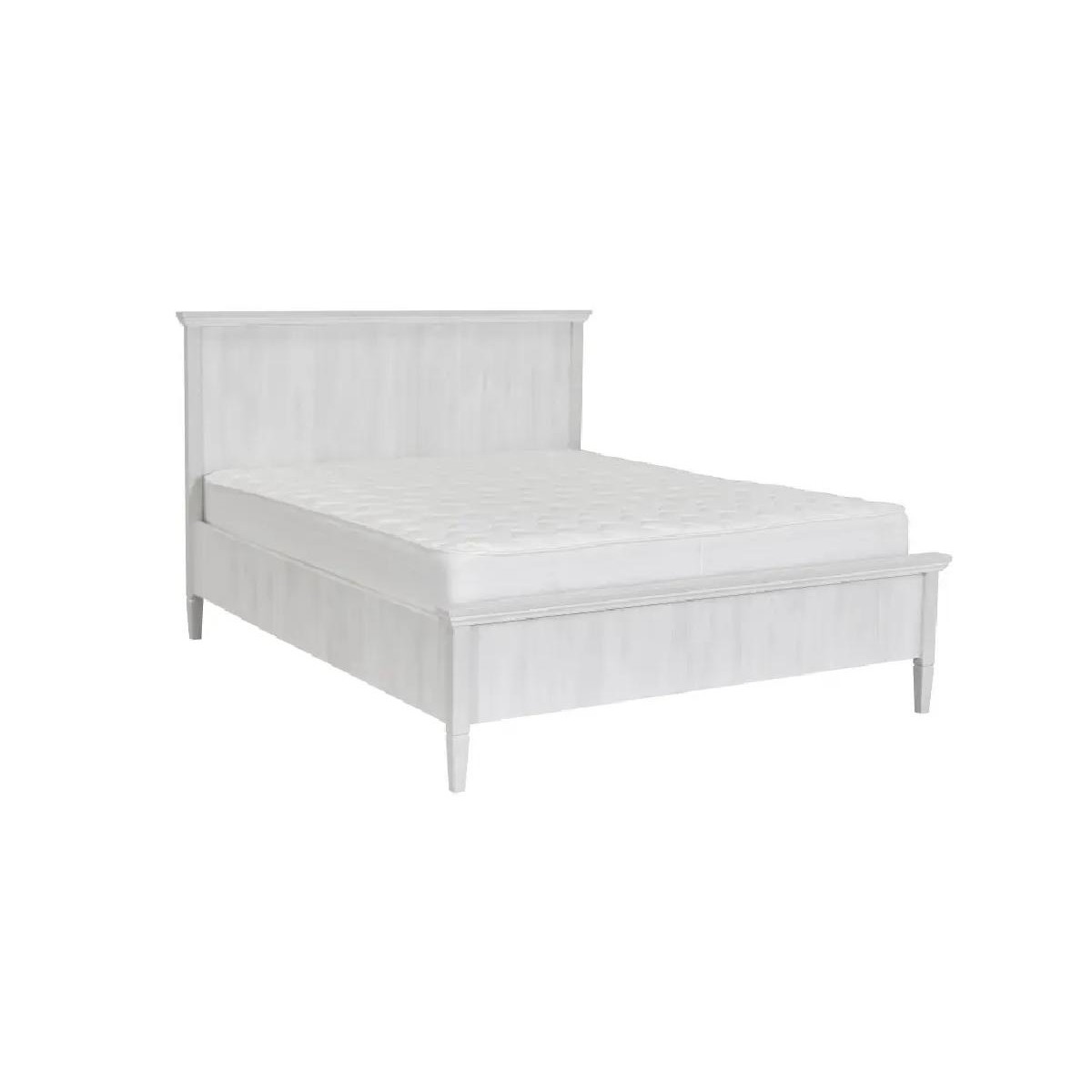 Κρεβάτι 160 με μασιφένια πόδια RUSTIC rustic λευκό 173x213x120