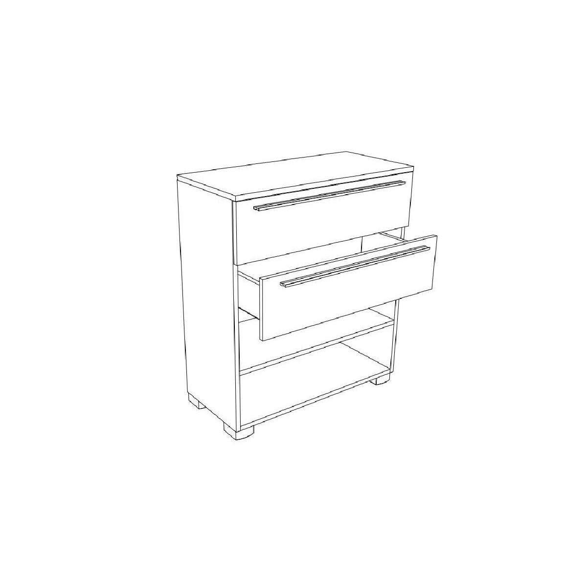 Συρταριέρα κομότα LEONIDAS 80 artisan/ γκρι 80x38x92