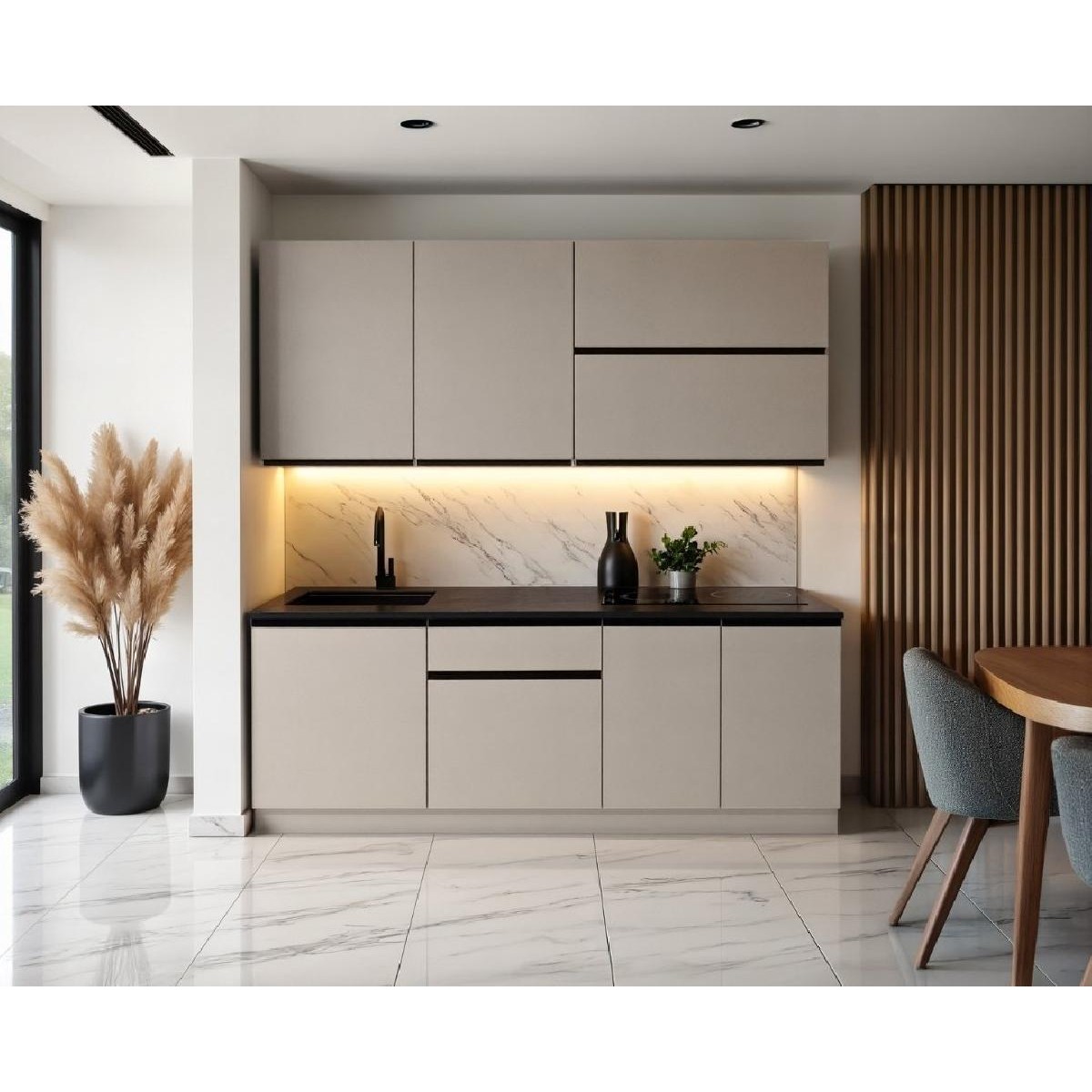 Σετ κουζίνας 2 μέτρων COMFORT LINA 200 Κασμίρ- Cremona