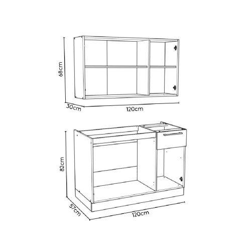 Σετ κουζίνας 120εκ. COMFORT 120 Artisan Σετ κουζίνας 120εκ. COMFORT 120 Artisan