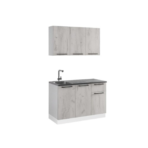 Σετ κουζίνας 120εκ. COMFORT 120 Δρυς πάγου