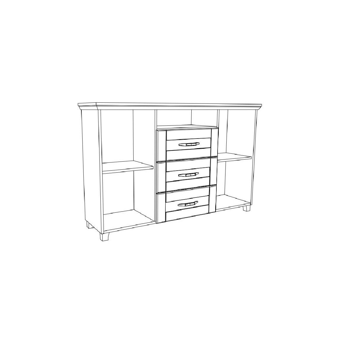 Μπουφές CONTEMPO artisan/ γκρι 154,8x38,9x98,7