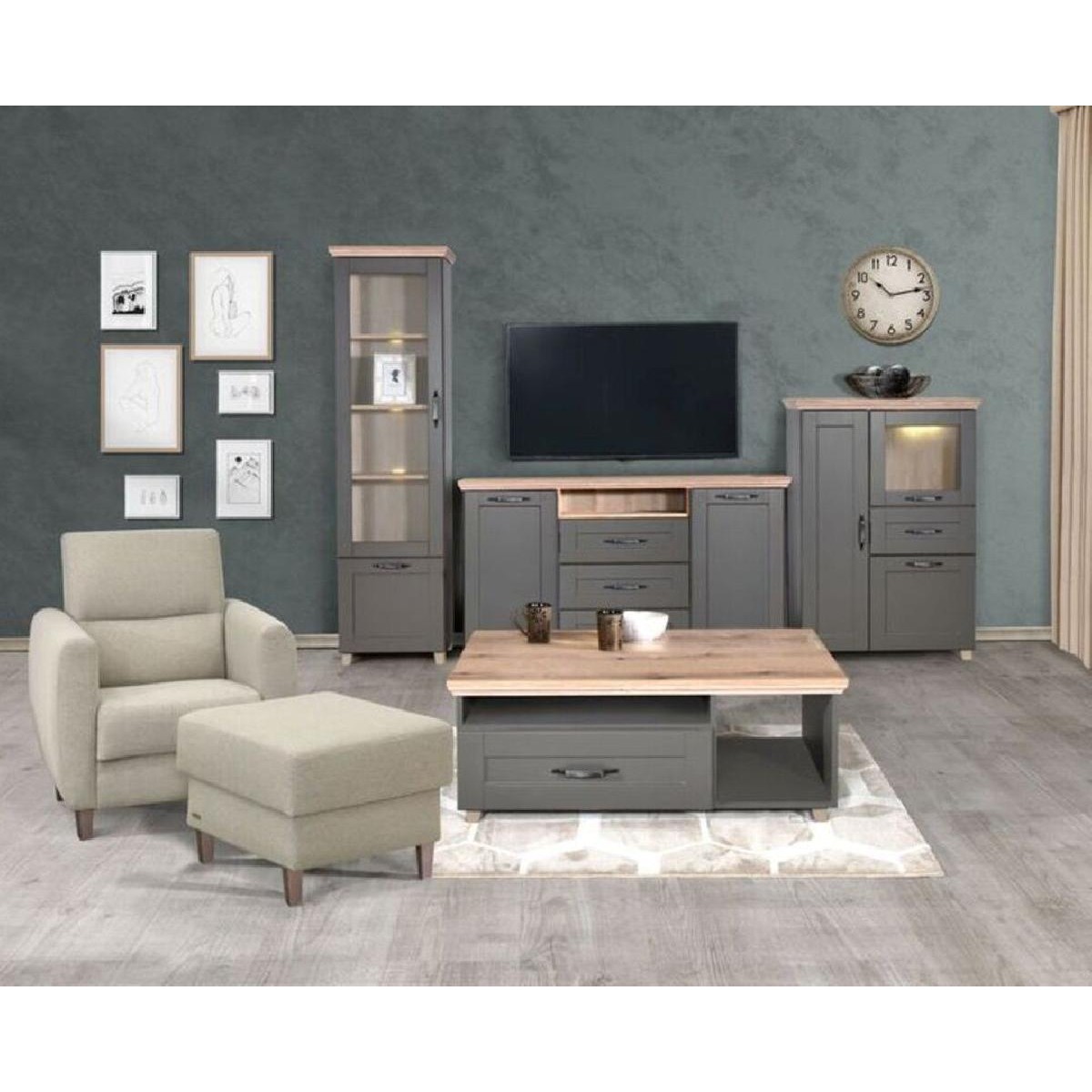 Μπουφές CONTEMPO artisan/ γκρι 154,8x38,9x98,7