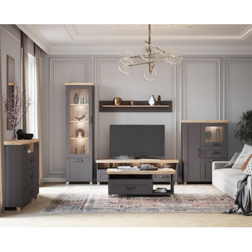 Επιτοίχιο ράφι CONTEMPO artisan/ γκρι 154,8x21,2x24