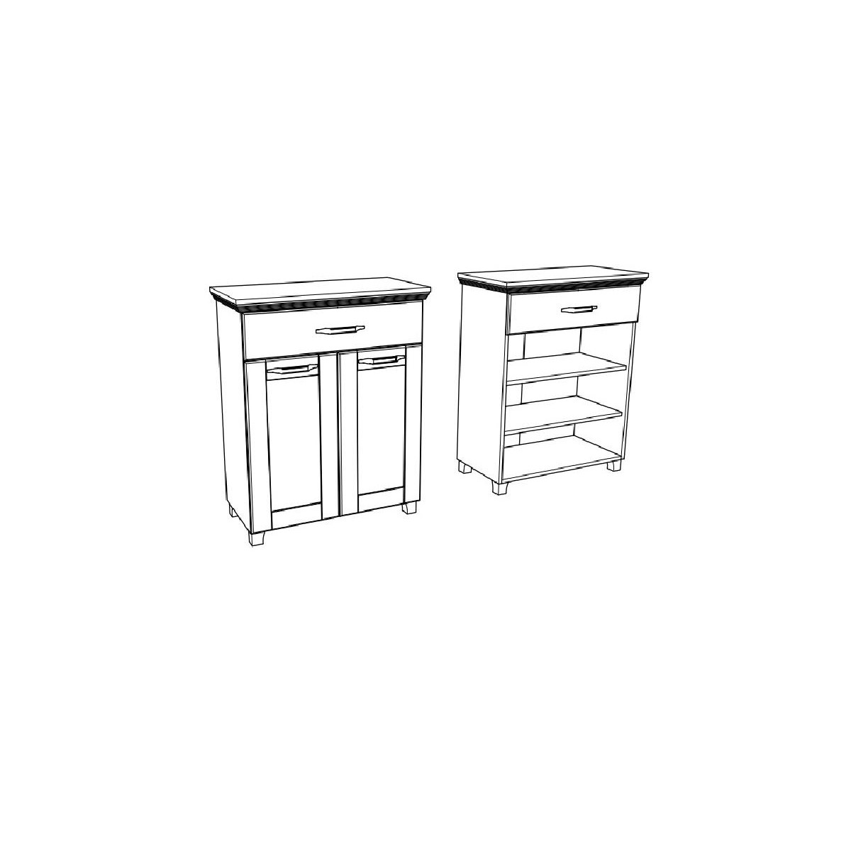 Ντουλάπα εισόδου CONTEMPO artisan/ γκρι 60x39x209