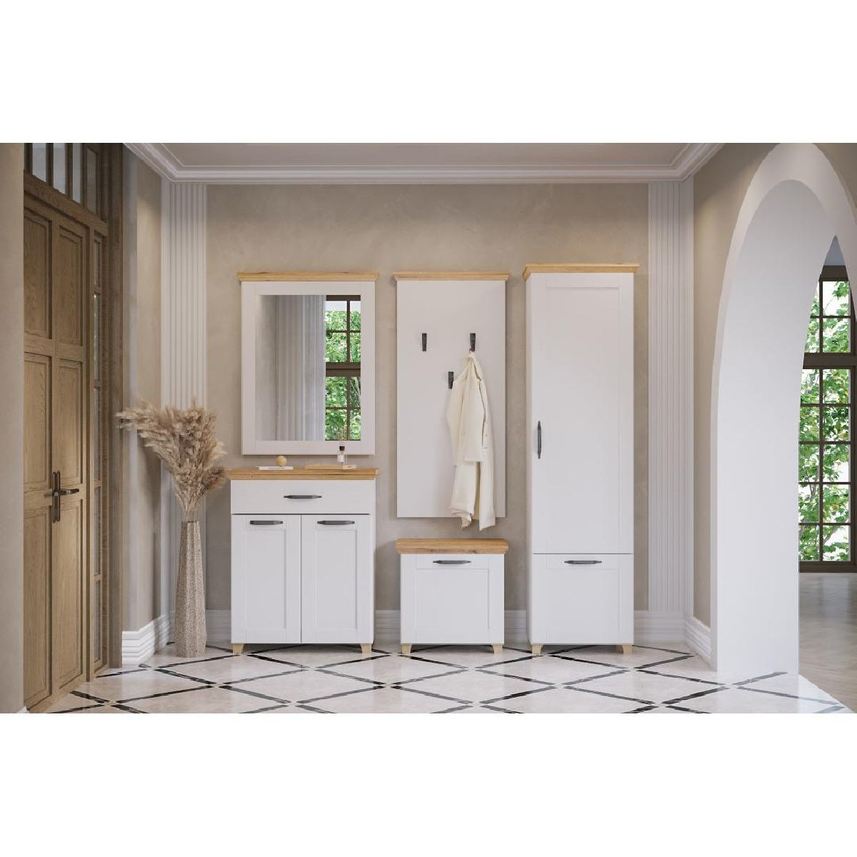 Ντουλάπα εισόδου CONTEMPO artisan/ γκρι 60x39x209