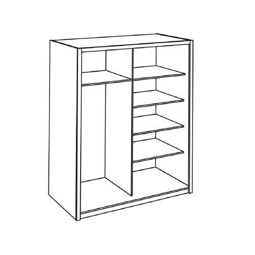 Συρόμενη ντουλάπα DREAM λευκό 200x67x220 Συρόμενη ντουλάπα DREAM λευκό 200x67x220