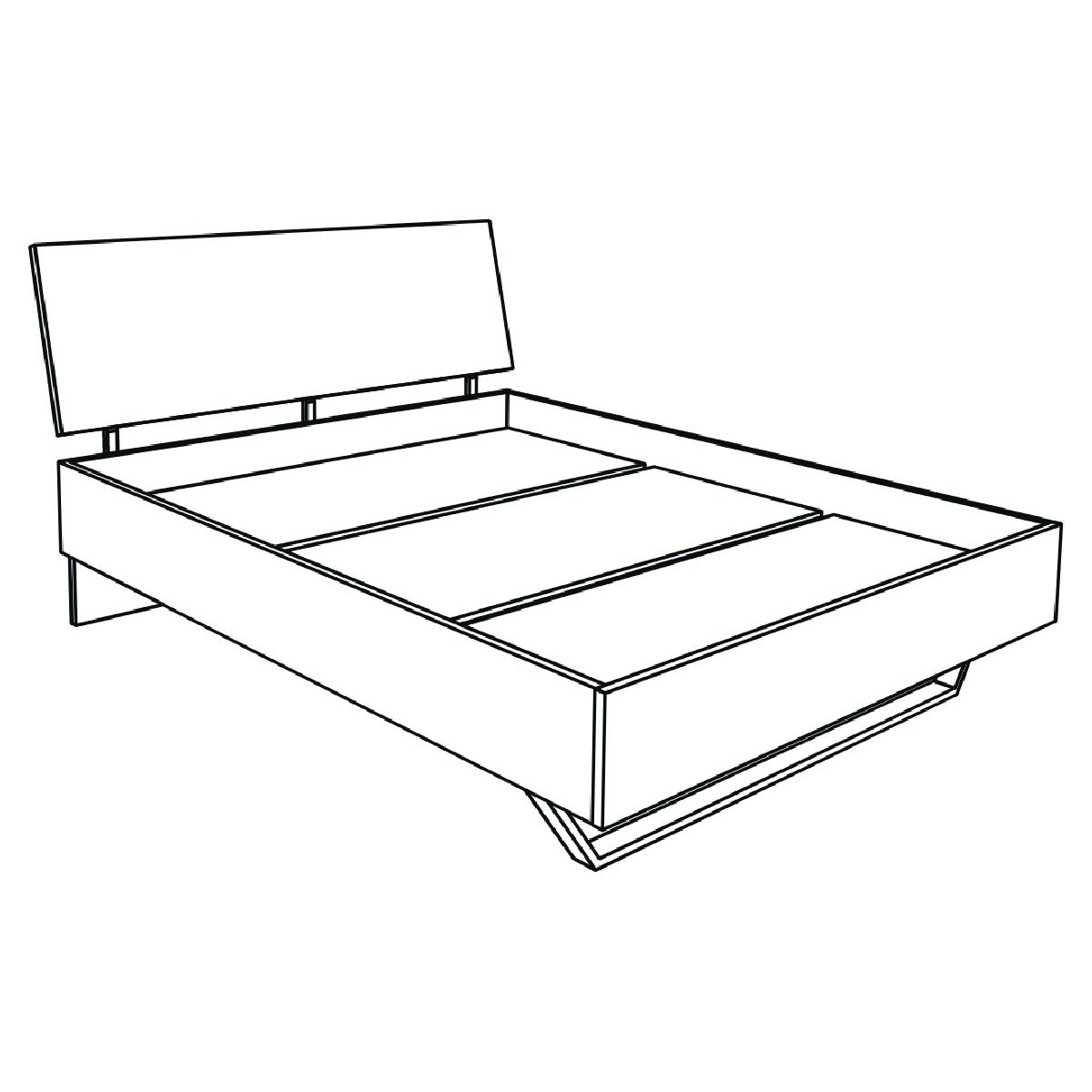 Κρεβάτι 160 DREAM artisan/ μαύρο 165x218,5x100