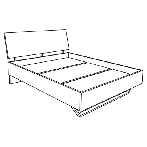 Κρεβάτι 160 DREAM artisan/ μαύρο 165x218,5x100