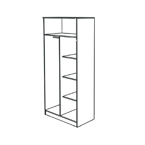 Ανοιγόμενη ντουλάπα DREAM 2K artisan 90x52,5x215