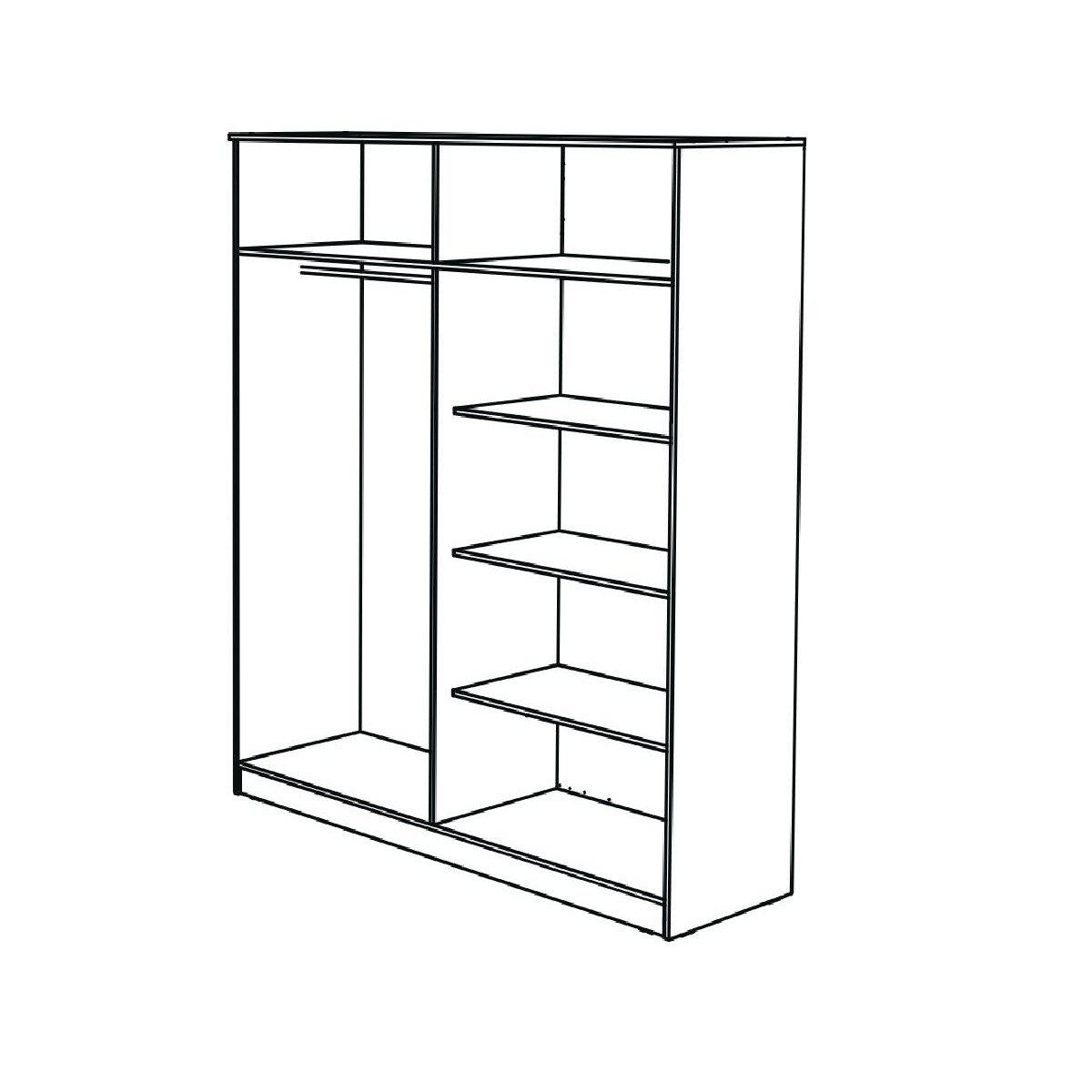 Ανοιγόμενη ντουλάπα DREAM 4K artisan 180x52,5x215