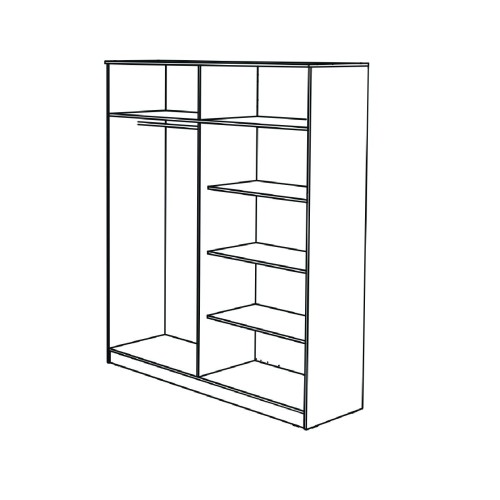 Ανοιγόμενη ντουλάπα DREAM 4K artisan 180x52,5x215 Ανοιγόμενη ντουλάπα DREAM 4K artisan 180x52,5x215