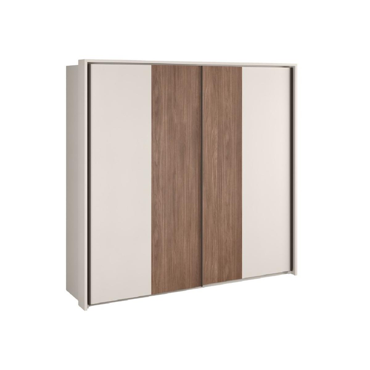 Συρόμενη ντουλάπα DELUXE καρυδί/ κασμίρ 230x64x222