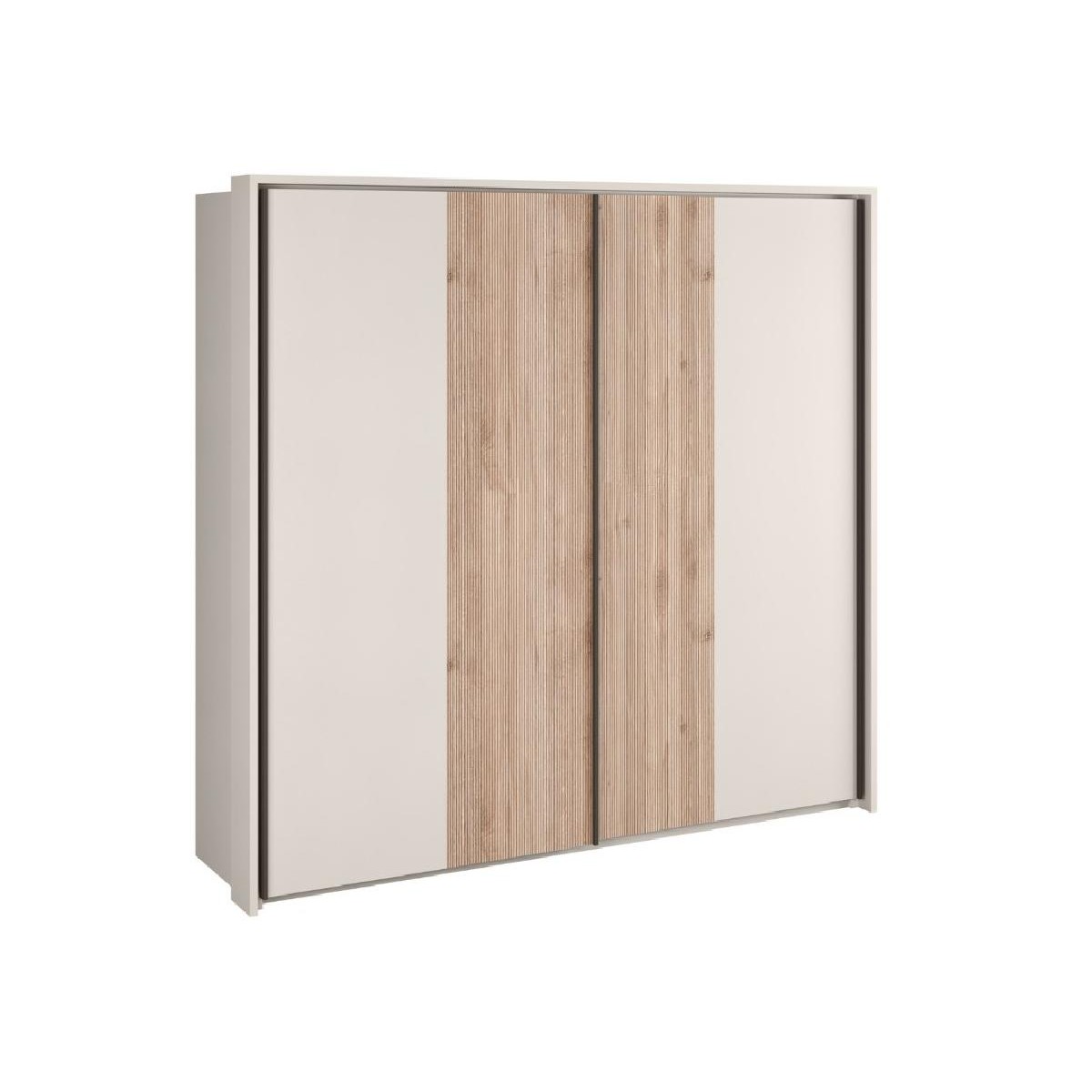 Συρόμενη ντουλάπα DELUXE καρυδί/ κασμίρ 229x64x221,5