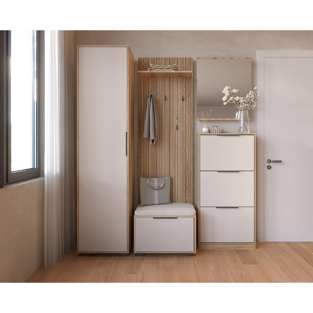 Παπουτσοθήκη 3V SMART κανέλα/ κασμίρ 60x18x121