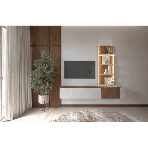 Επιτοίχιο ράφι SMART κανέλα/ κασμίρ 54,5x22x121 Επιτοίχιο ράφι SMART κανέλα/ κασμίρ 54,5x22x121