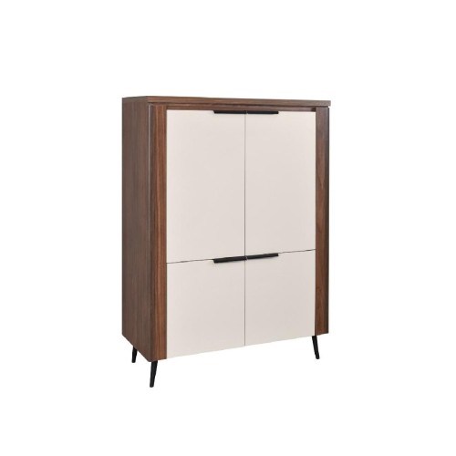 Βιτρίνα χαμηλή με 4 πόρτες ASTANA καρυδί/ κασμίρ 91x40x125 Βιτρίνα χαμηλή με 4 πόρτες ASTANA καρυδί/ κασμίρ 91x40x125