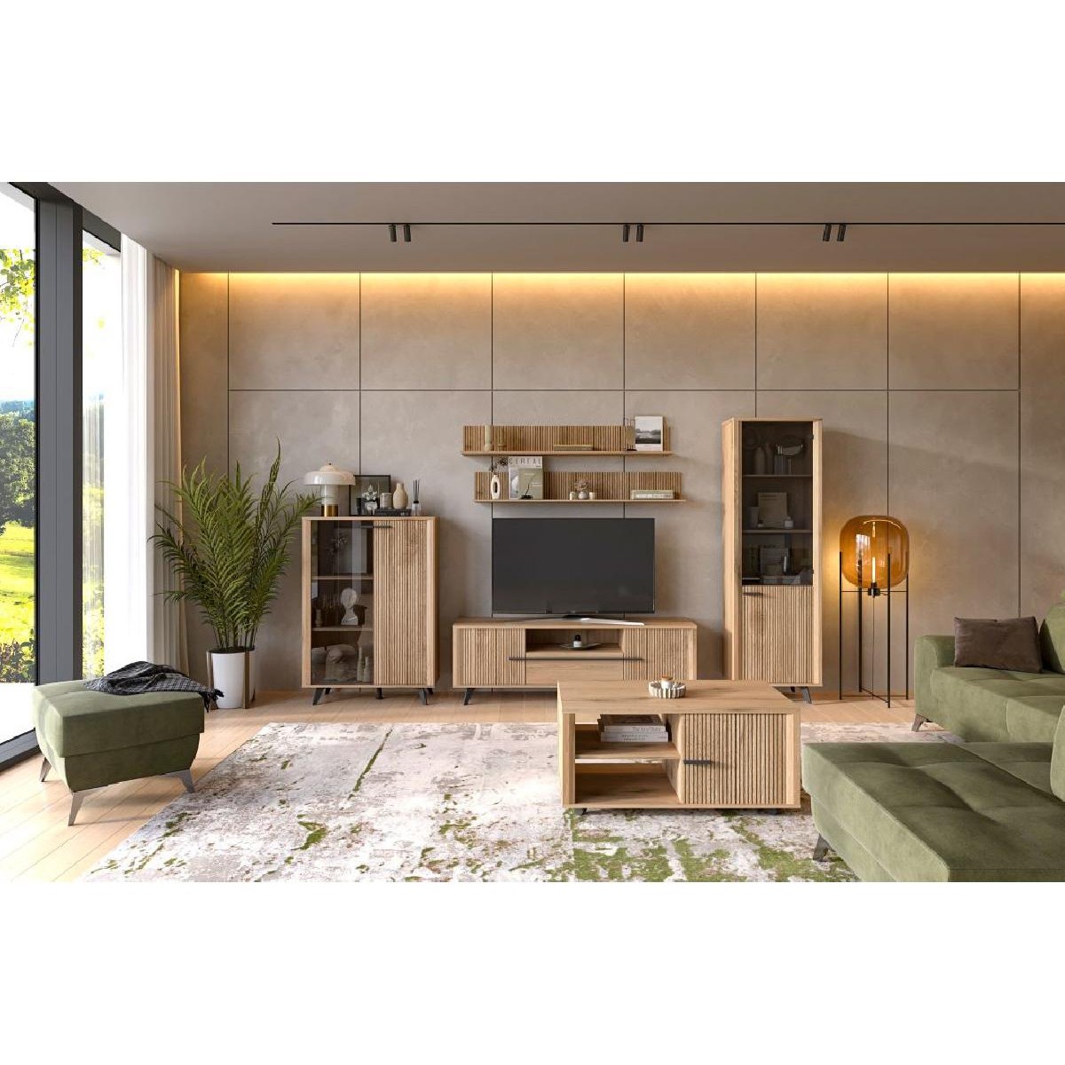 Έπιπλο TV MALAGA κανέλα 167x40x55