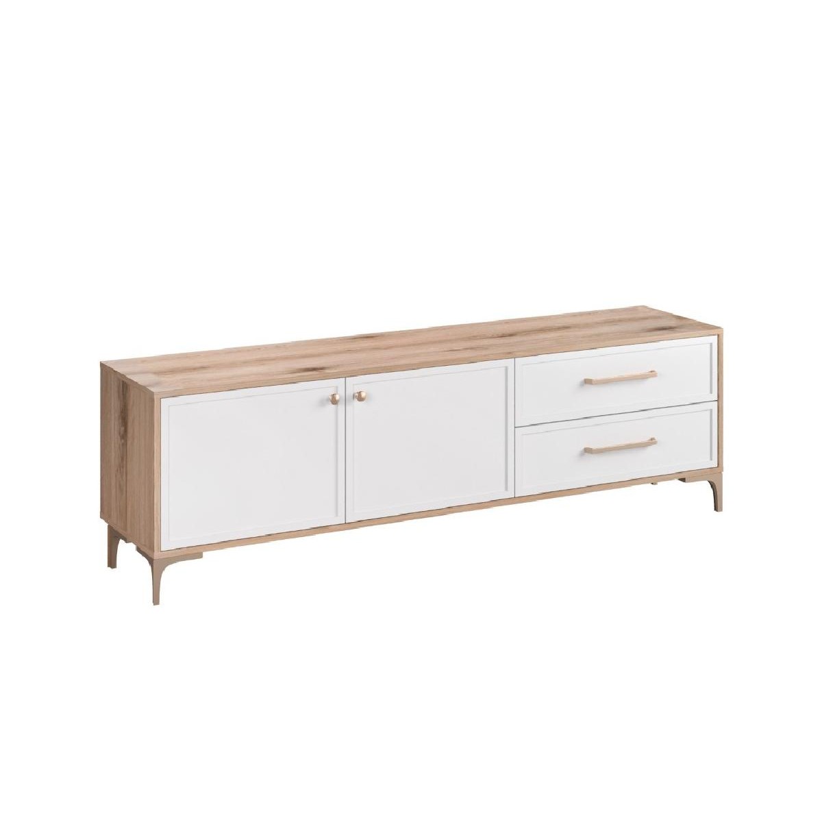 Έπιπλο TV ALBA κανέλα/ λευκό 175x40x56