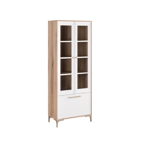 Βιτρίνα ALBA κανέλα/ λευκό 68x35x180