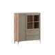 Βιτρίνα χαμηλή ALBA κανέλα/ λευκό 102x35x125