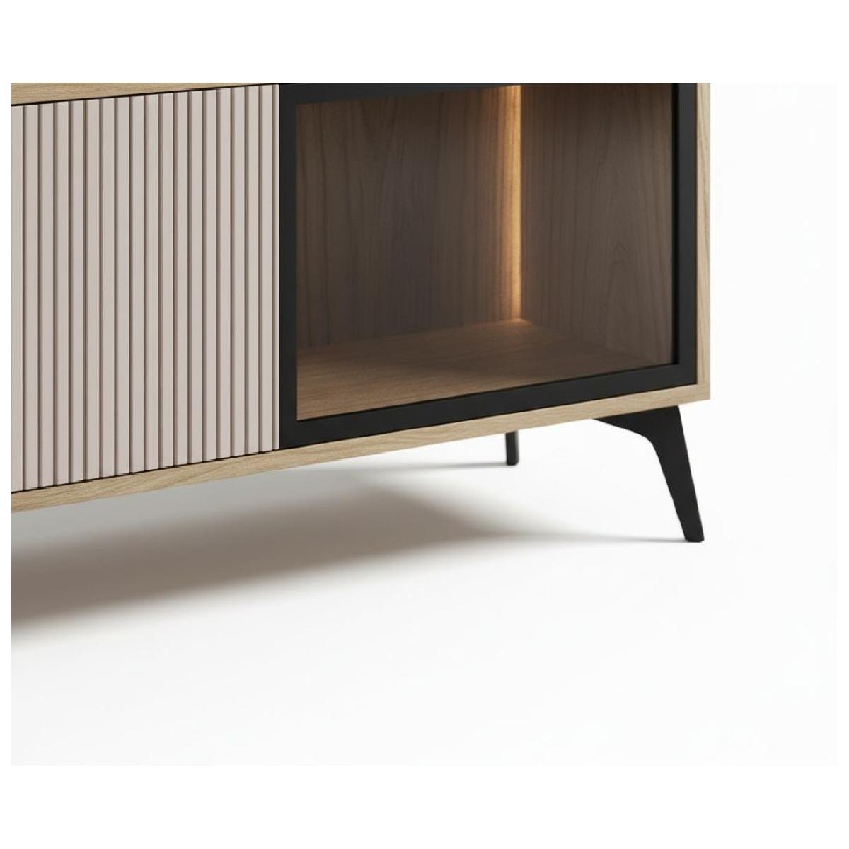 Έπιπλο TV με ενσωματωμένο φωτισμό LINA cremona/ lina μπεζ 175x56x40,5