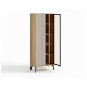 Βιτρίνα ψηλή με ενσωματωμένο φωτισμό LINA cremona/ lina μπεζ 68,5x179x35,5