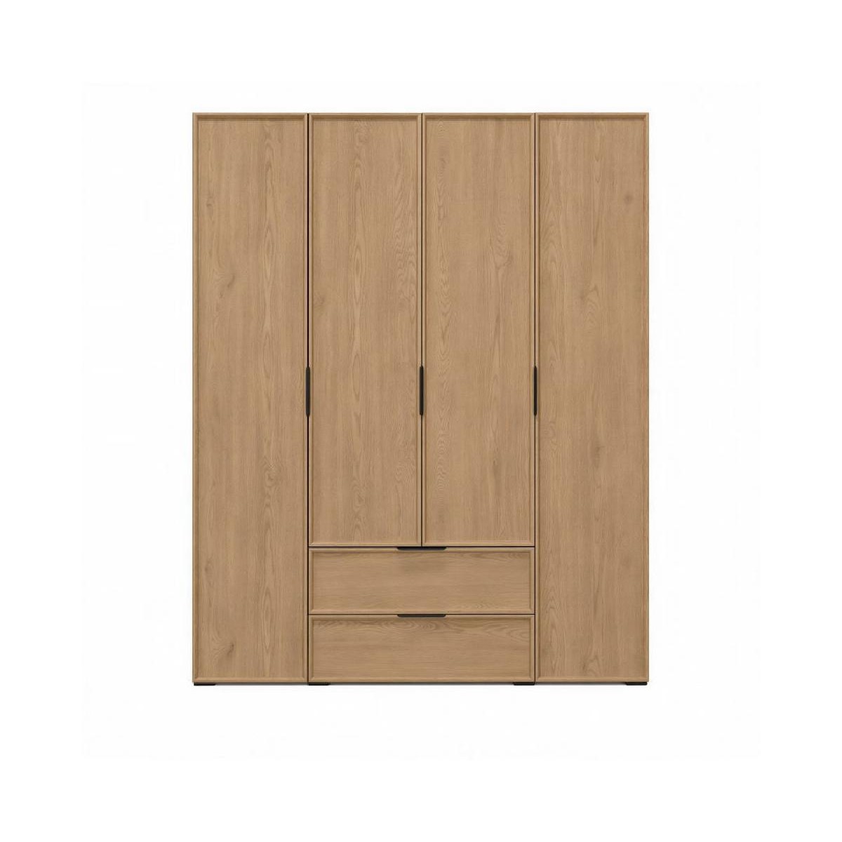 Ανοιγόμενη ντουλάπα με 2 συρτάρια NATUR 4K2F cremona 220x180,5x53