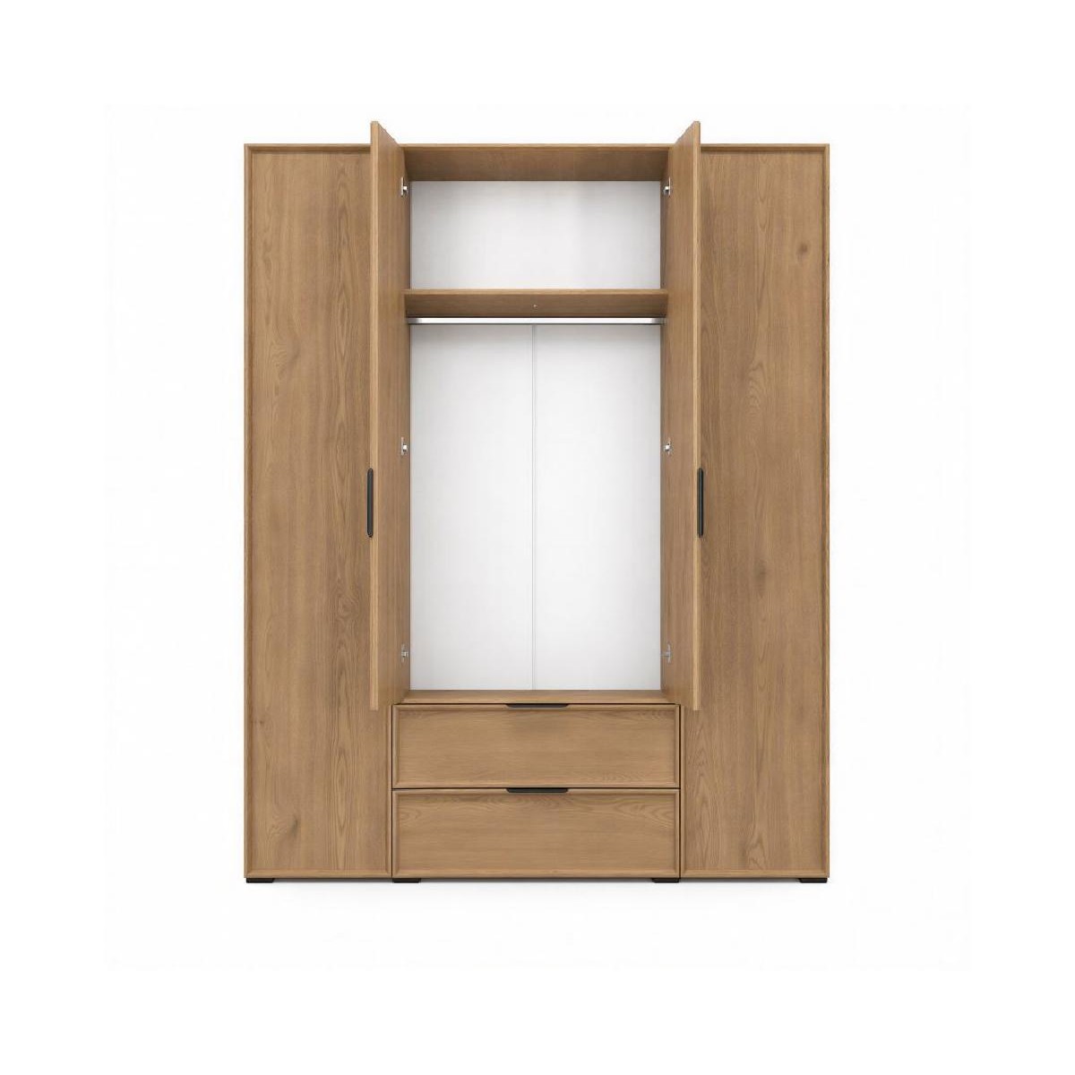 Ανοιγόμενη ντουλάπα με 2 συρτάρια NATUR 4K2F cremona 220x180,5x53