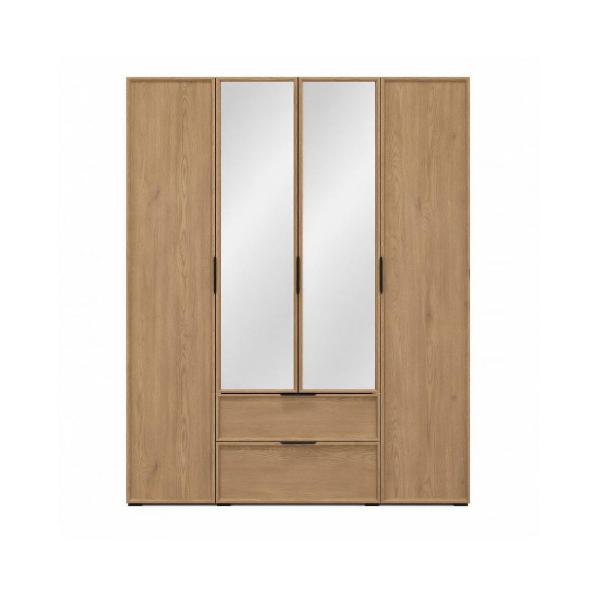 Ανοιγόμενη ντουλάπα με 2 συρτάρια NATUR 4K2F cremona 220x180,5x53
