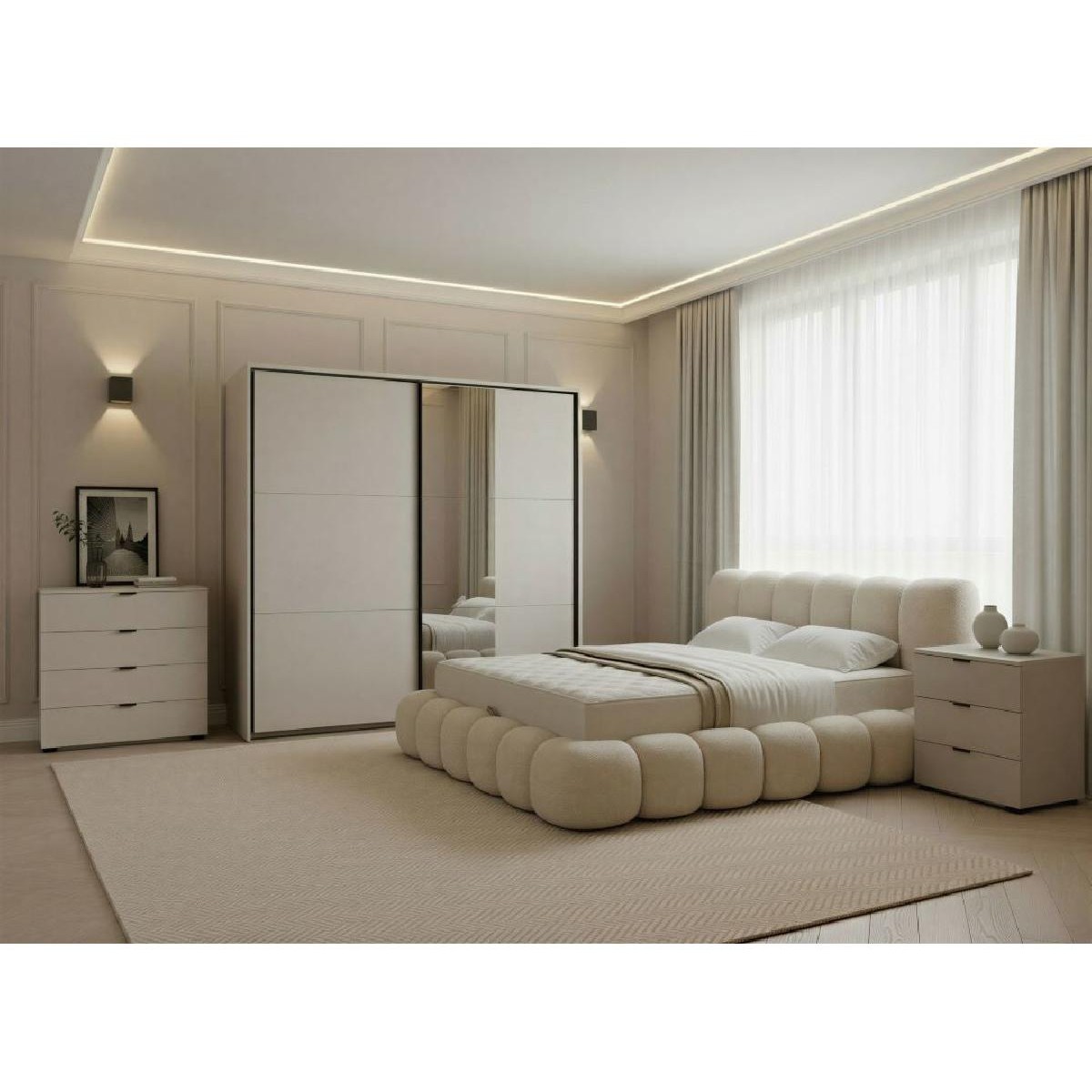 Συρταριέρα SILK 4F κασμίρ 90x48x87