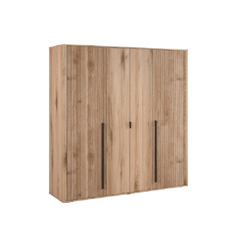 Ντουλάπα MALAGA 4V κανέλα 200x57x209