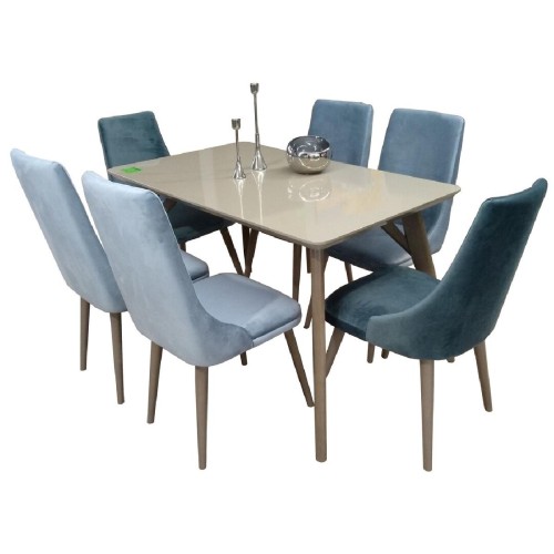 Καρέκλα τραπεζαρίας BM-NELA με επιλογή χρώματος σε ύφασμα και ξύλο