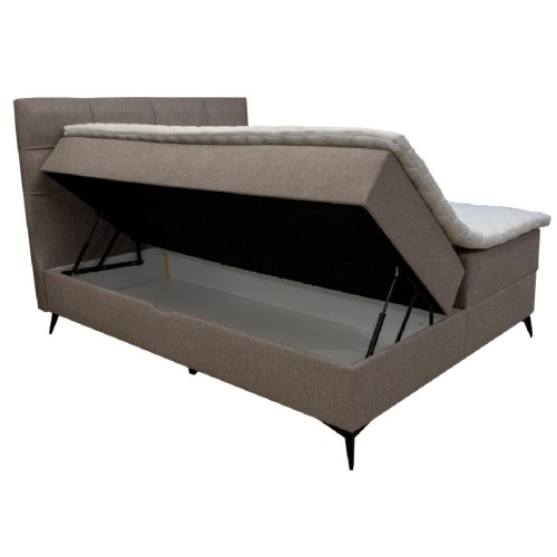 Κρεβάτι με στρώμα και αποθηκευτικό χώρο CM-Aris Μπεζ
